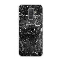 Zwart marmer: Samsung Galaxy A6 Plus (2018) Transparant Hoesje