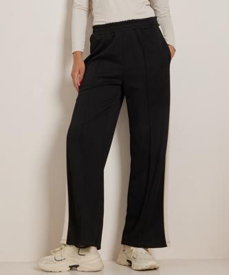 wide fit broek met streepbaan