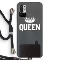 Queen zwart: Xiaomi Redmi Note 10 5G Transparant Hoesje met koord