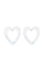 SafSafu boucles d'oreilles Big Heart serties de cristaux - Tons neutres