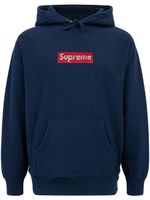 Supreme hoodie à logo orné de cristaux Swarovski - Bleu