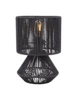 Leitmotiv Tafellamp Forma Cone Jute, 30cm hoog - Zwart - thumbnail