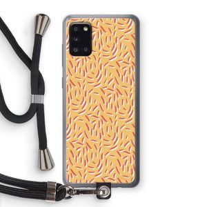 Camouflage: Samsung Galaxy A31 Transparant Hoesje met koord
