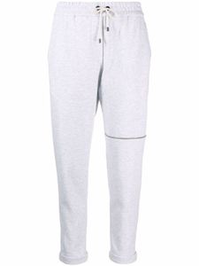 Brunello Cucinelli pantalon de jogging à rayures - Gris