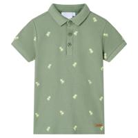 VidaXL Kinderpoloshirt 116 kakikleurig