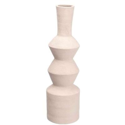 Vaas Gift Decor Wit Keramisch Geometrisch 15 x 60 x 15 cm