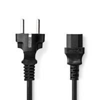 Nedis Stroomkabel | Type F (CEE 7/7) Male | IEC-320-C13 | Recht | Recht | Vernikkeld | 10.0 m | Rond | PVC | Zwart | Label - CEGL10030BK100 Nedis Stroomkabel | Type F (CEE 7/7) Male | IEC-320-C13 | Recht | Recht | Vernikkeld | 10.0 m | Rond | PVC | Zwart | Label - CEGL10030BK100