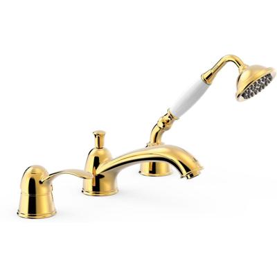 Badrand kraan Tres Clasic | Inbouw | Mengkraan | 2-weg | Vintage | 24k Goud glans