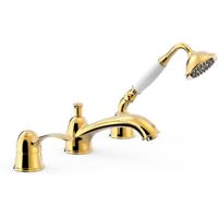 Badrand kraan Tres Clasic | Inbouw | Mengkraan | 2-weg | Vintage | 24k Goud glans