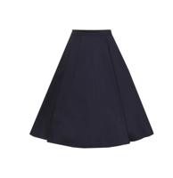 Collectif Matilde Classic Cotton Swing Skirt Navy-XS
