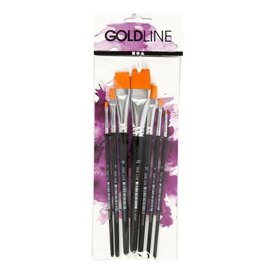Creativ Company Gold line penselen plat, 7st.