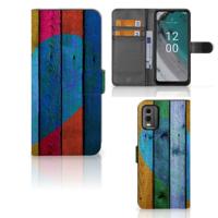Nokia C32 | Book Style Case | Wood Heart - Cadeau voor je Vriend