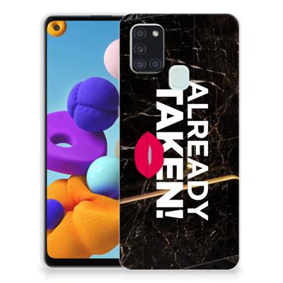 Samsung Galaxy A21s | Siliconen hoesje | met naam Already Taken Black