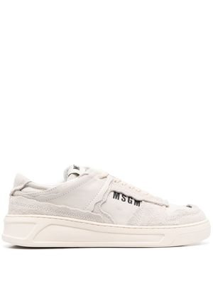 MSGM baskets à logo imprimé - Tons neutres