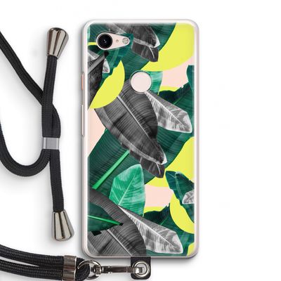 Fantasie jungle: Pixel 3 Transparant Hoesje met koord