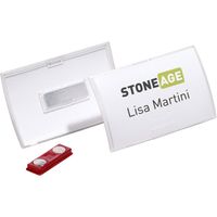 Durable 821219 Naamplaatje CLICK FOLD MAGNET 40x75mm - 8212 magneet 10 stuks/pak 10 stuk(s)