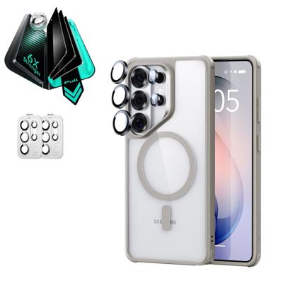 Galaxy S26 Ultra Bundle Classic Hybrid Magnetic Case and Armorite® Privacy Screen Protector - Clear Grey