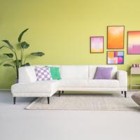 Sevn Loungebank 'Danielle' links, kleur crème