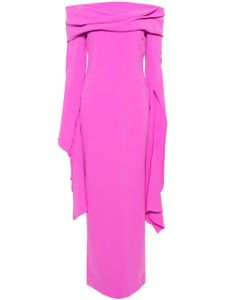 Solace London robe longue The Arden à design drapé - Rose