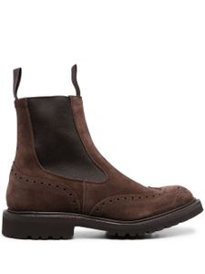 Tricker's bottines à détails perforés - Marron