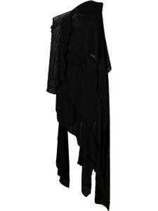 Yohji Yamamoto robe à design asymétrique - Noir