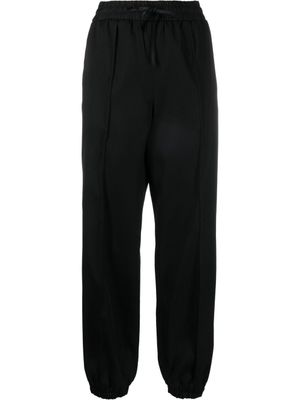 Jil Sander pantalon de jogging à taille élastiquée - Noir