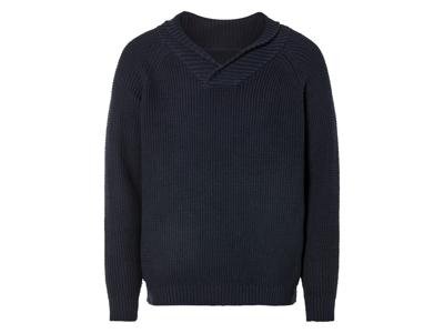 LIVERGY Heren gebreide pullover (L, Marineblauw)