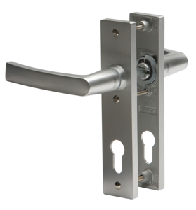 Nemef 3251 S Beslag kortschild rechthoekig | Blok kruk-kruk | beslagset | geveerd | krukstift 8mm | F1 aluminium | KE55-KE55 - 9325119550