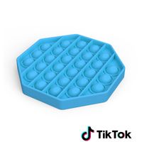 Pop it Fidget Toy- Bekend van TikTok - Hexagon - Blauw - thumbnail