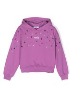 MSGM Kids hoodie à logo imprimé - Violet