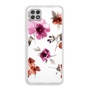 Geschilderde bloemen: Samsung Galaxy A22 4G Transparant Hoesje