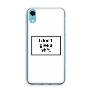 Don't give a shit: iPhone XR Transparant Hoesje