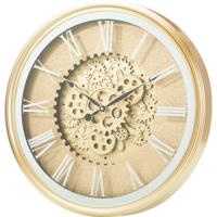 Wandklok/muur klok Lausanne - Vintage Metal - Dia 50 cm - metaal/glas - goud