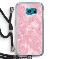 Abstract Painting Pink: Samsung Galaxy S6 Transparant Hoesje met koord