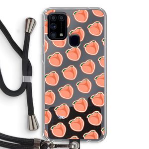Just peachy: Samsung Galaxy M31 Transparant Hoesje met koord