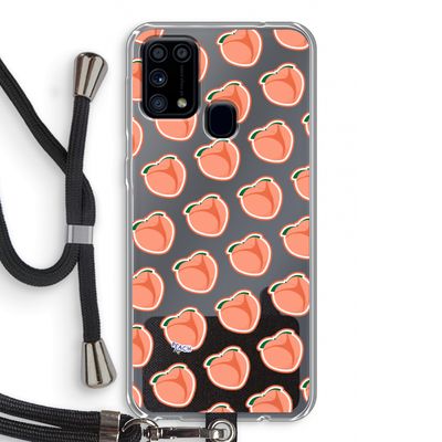 Just peachy: Samsung Galaxy M31 Transparant Hoesje met koord