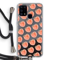 Just peachy: Samsung Galaxy M31 Transparant Hoesje met koord