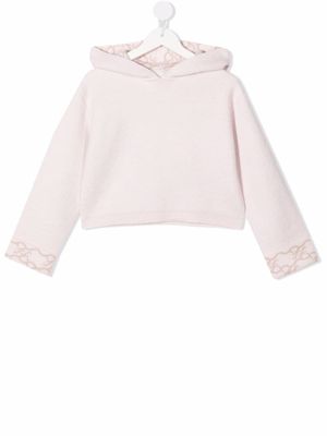 Fendi Kids hoodie à logo imprimé - Rose