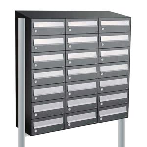 Allux Hive Set 3-Breed, 7-Hoog Met Dak Op Statief Antraciet - 40030065_3x7ds