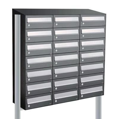 Allux Hive Set 3-Breed, 7-Hoog Met Dak Op Statief Antraciet - 40030065_3x7ds