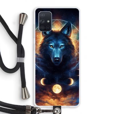 Wolf Dreamcatcher: Samsung Galaxy A71 Transparant Hoesje met koord