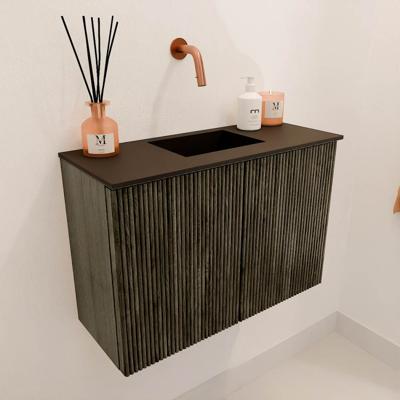 Toiletmeubel Mondiaz Joya | 60 cm | Meubelkleur Shadow | Faye wastafel Urban Midden | Zonder kraangat(en) Toiletmeubel Mondiaz Joya | 60 cm | Meubelkleur Shadow | Faye wastafel Urban Midden | Zonder kraangat(en)