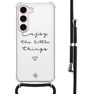 Samsung Galaxy S23 hoesje met koord - Enjoy life