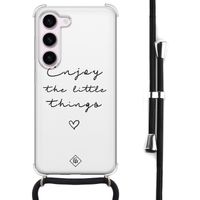 Samsung Galaxy S23 hoesje met koord - Enjoy life