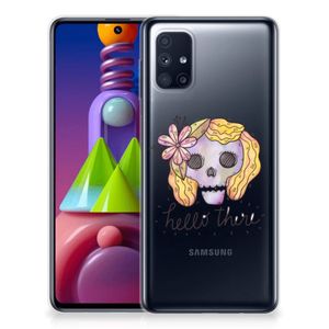 Silicone Back Case Samsung Galaxy M51 Boho Skull