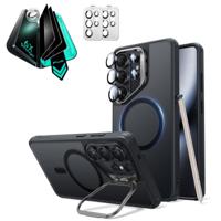 Galaxy S26 Ultra Bundle Classic Hybrid Magnetic Case (Stash Stand) and Armorite® Privacy Screen Protector - Frosted Black