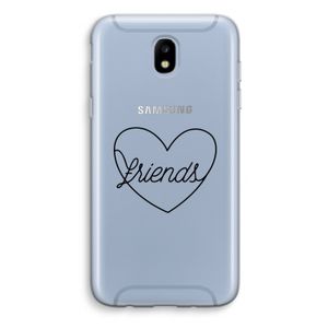 Friends heart black: Samsung Galaxy J5 (2017) Transparant Hoesje