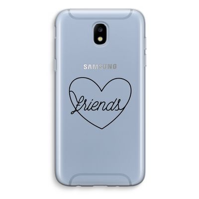 Friends heart black: Samsung Galaxy J5 (2017) Transparant Hoesje