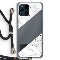 Biggest stripe: Oppo Find X3 Transparant Hoesje met koord