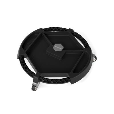 Mobiele Gereedschapscaddy met 3 Zwenkwielen en 4 Compartimenten 136 kg Draagvermogen Zwart